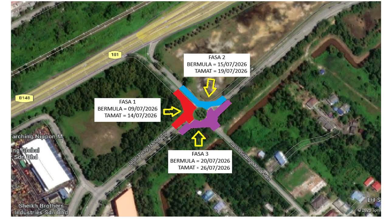notis penutupan persiaran pulau indah 1/ks11