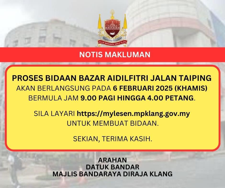 PROSES BIDAAN BAZAR AIDILFITRI JALAN TAIPING