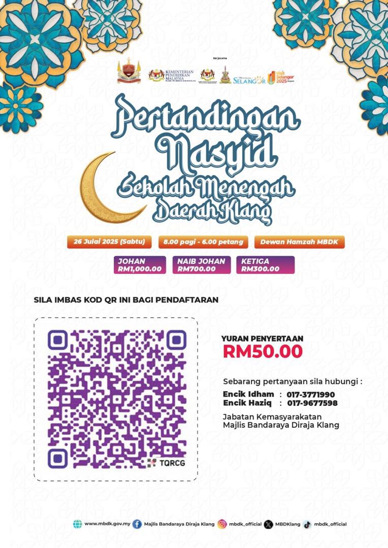 PERTANDINGAN NASYID SEKOLAH MENENGAH DAERAH KLANG