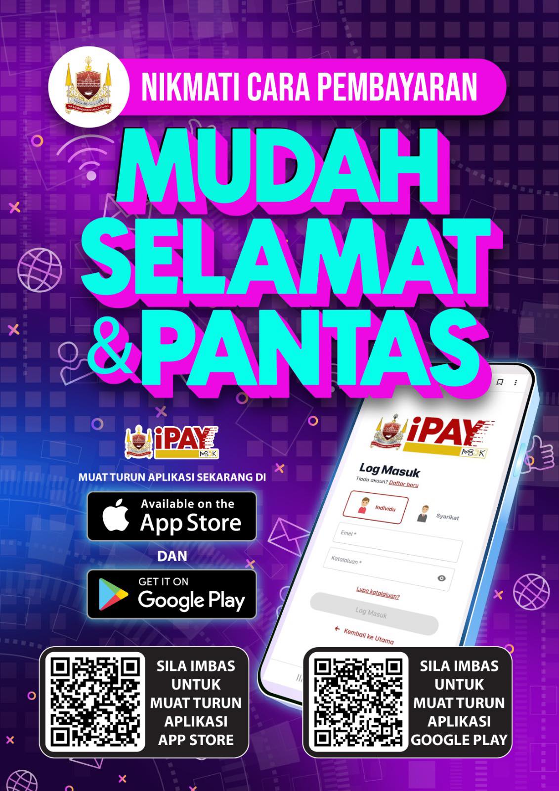 nikmati cara pembayaran mudah, selamat & pantas dengan iPay MBDK