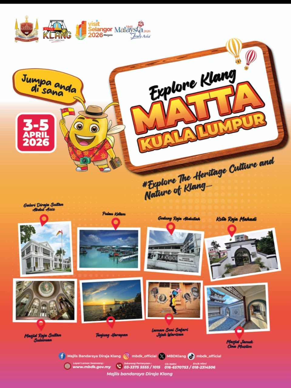promosi pelancongan majlis bandaraya diraja klang@ matta fair 2026