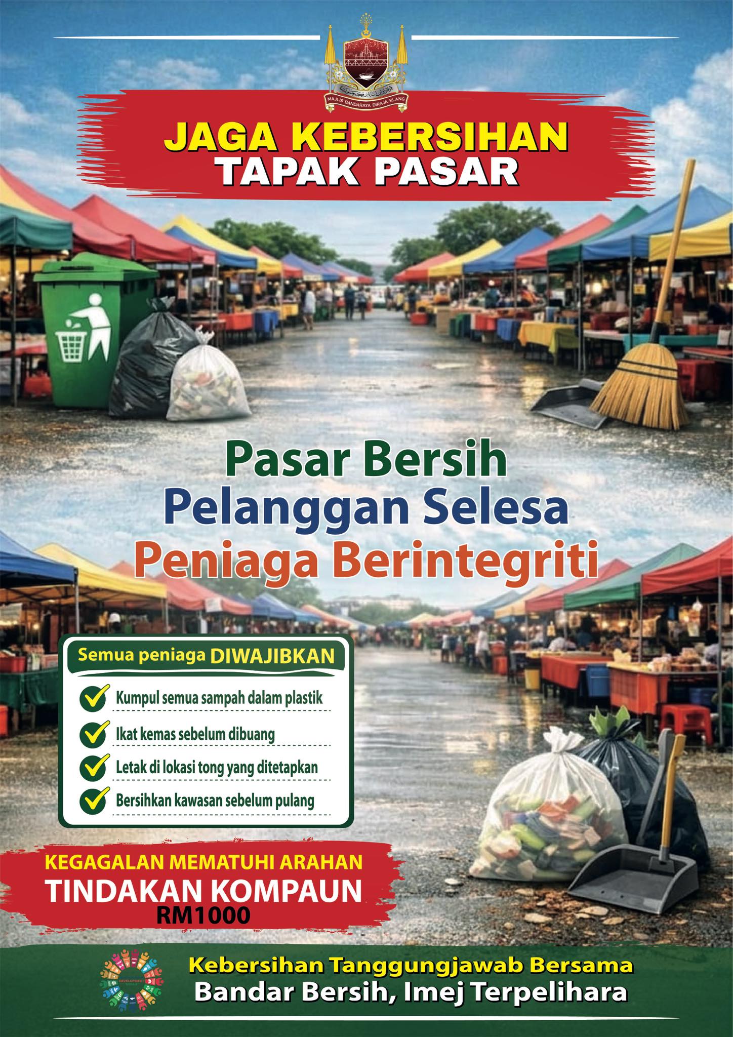 jaga kebersihan tapak pasar