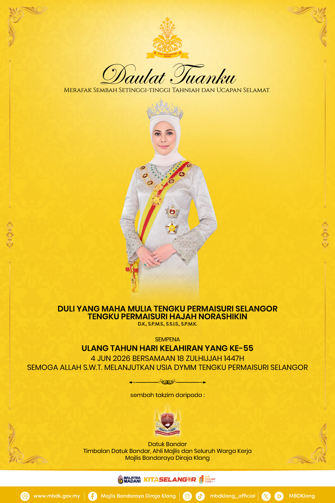 merafak sembah setinggi-tinggi tahniah dan ucap selamat