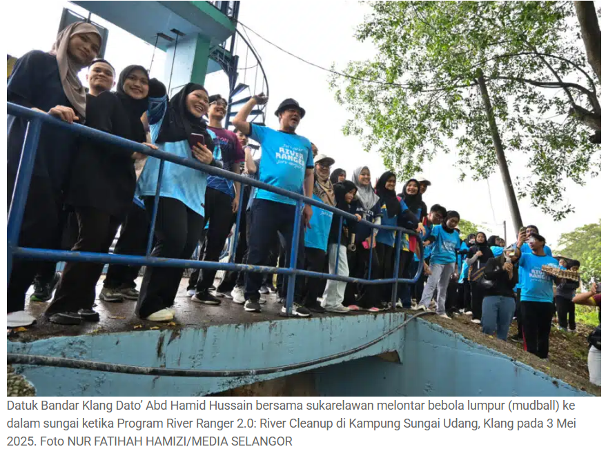Lepas 500 bebola lumpur: Inisiatif UiTM, komuniti rawat Sungai Klang wajar dicontohi
