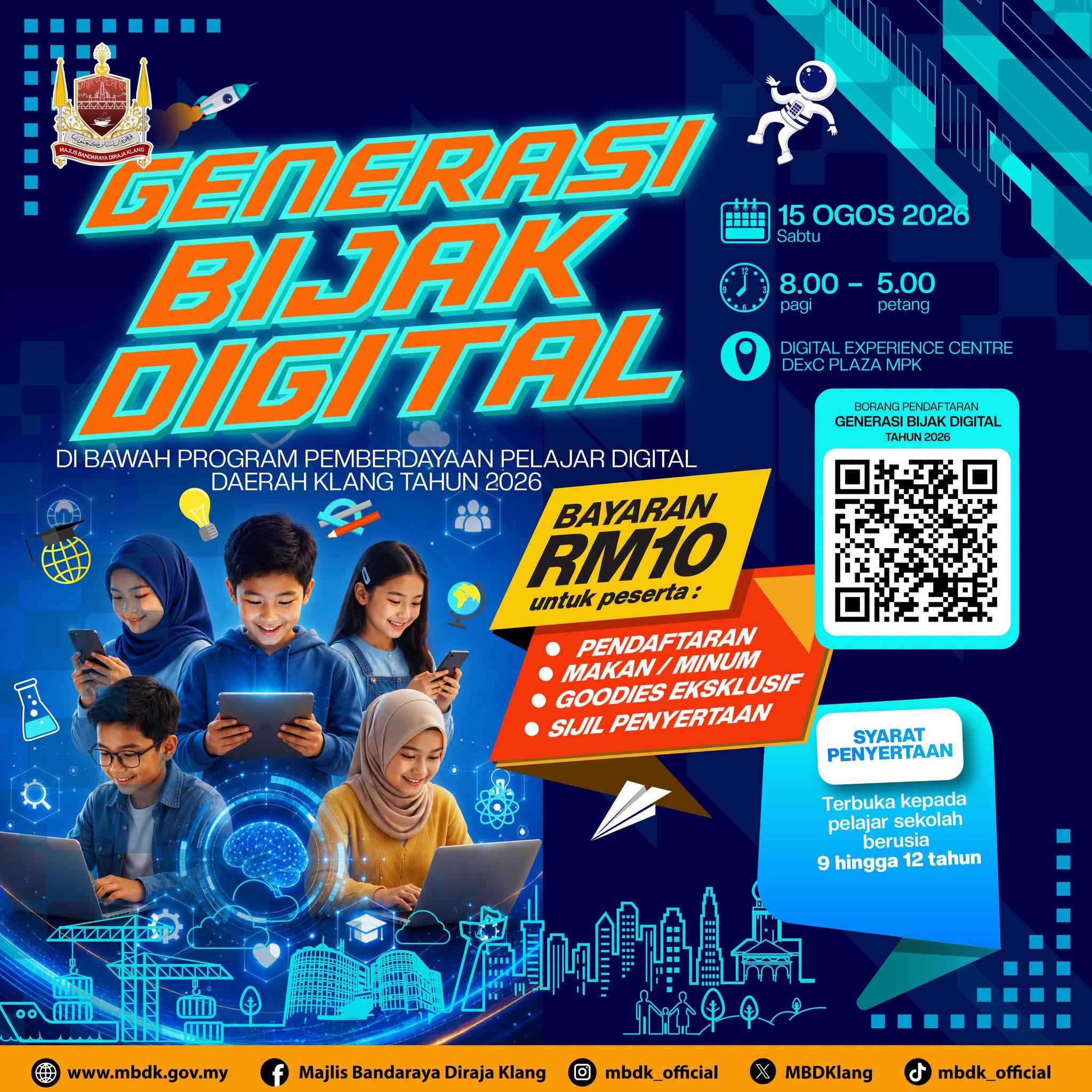 jom sertai program generasi bijak digital 2026 di bawah program pemberdayaan pelajar digital daerah klang!