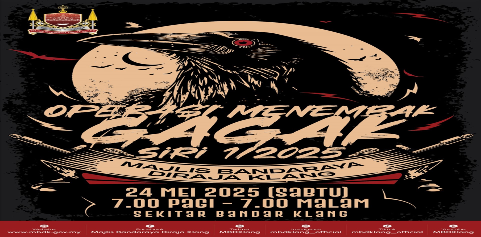 PROGRAM OPERASI MENEMBAK GAGAK SIRI 1/2025 MAJLIS BANDARAYA DIRAJA KLANG BAGI TAHUN 2025