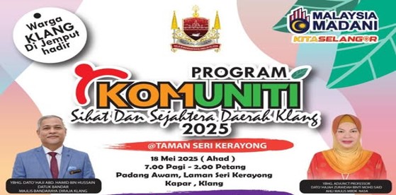 PROGRAM KOMUNITI SIHAT DAN SEJAHTERA DAERAH KLANG 2025 @ TAMAN SERI KERAYONG