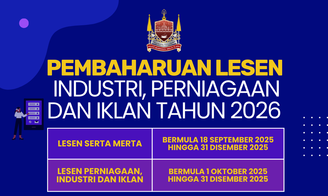 PEMBAHARUAN LESEN INDUSTRI, PERNIAGAAN DAN IKLAN TAHUN 2026