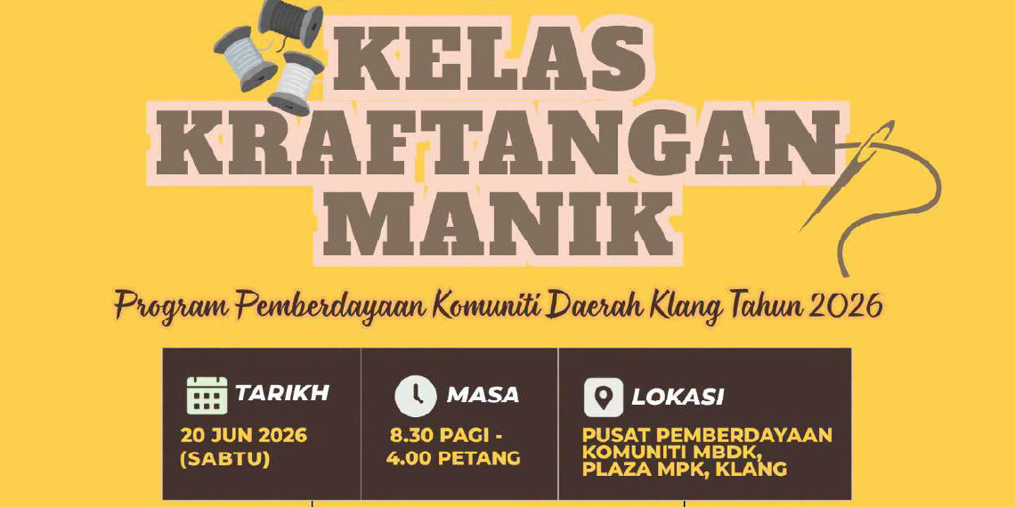 jom sertai kelas kraf tangan manik