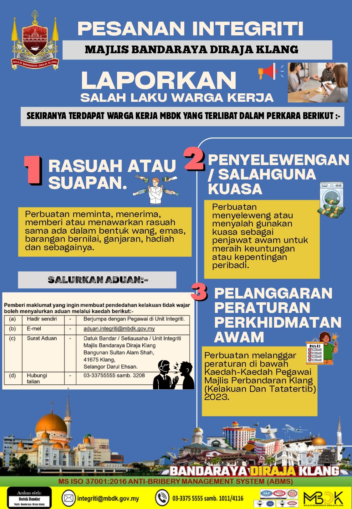 LAPORKAN SALAH LAKU WARGA KERJA