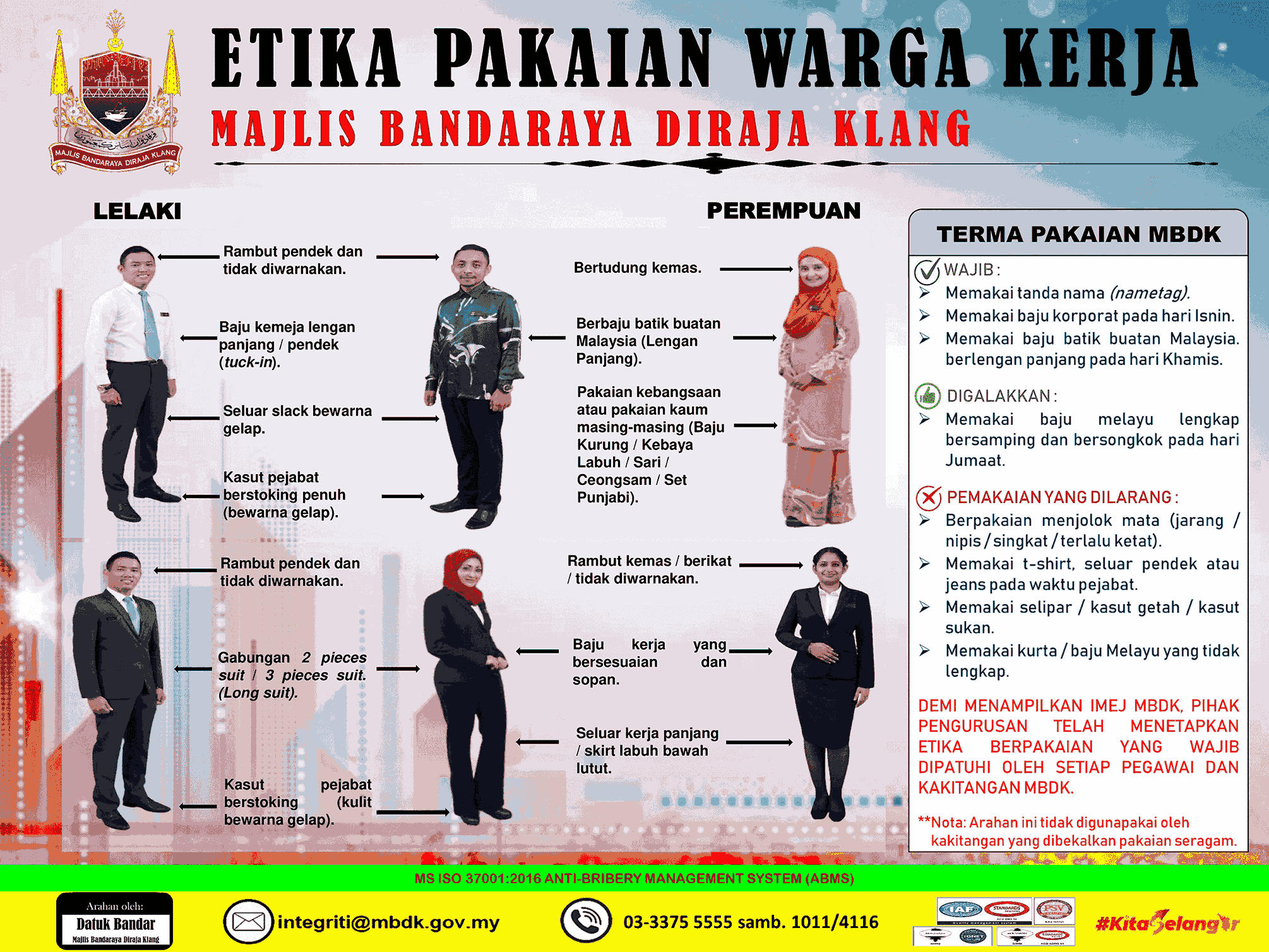 Etika Berpakaian Warga Kerja MBDK