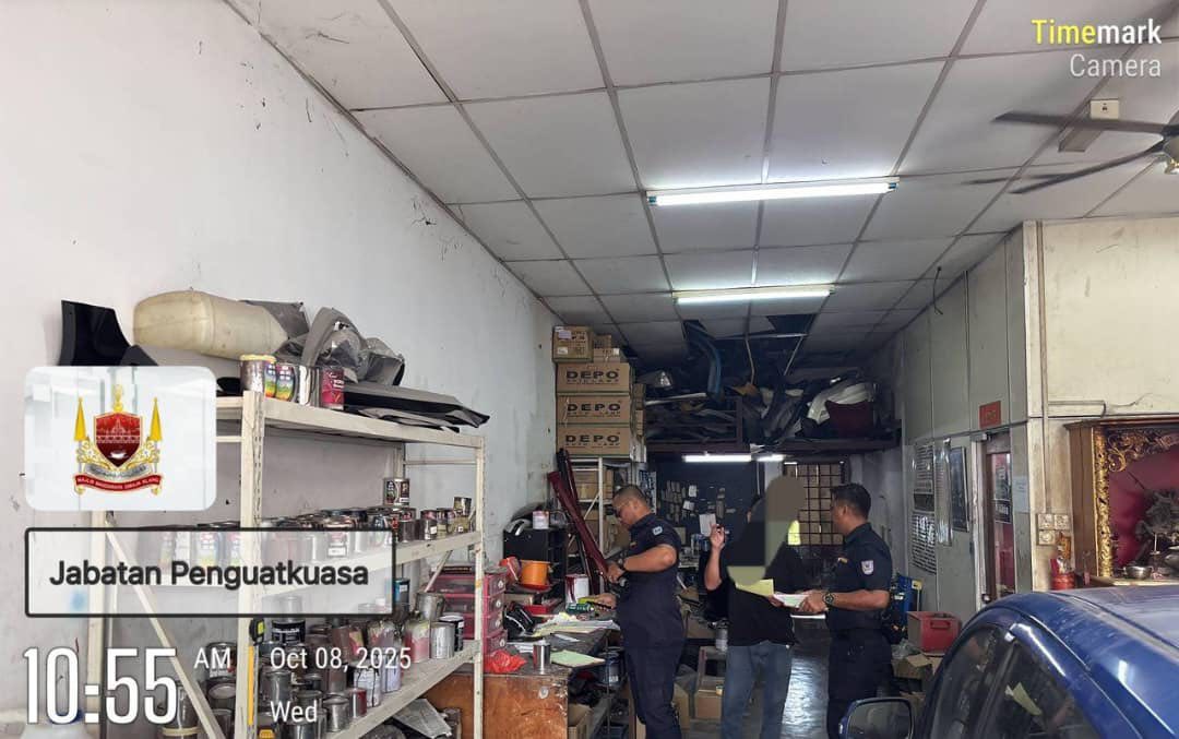 OPERASI PENGUATKUASAAN  BENGKEL DAN AKTIVITI MENGECAT KENDERAAN 1