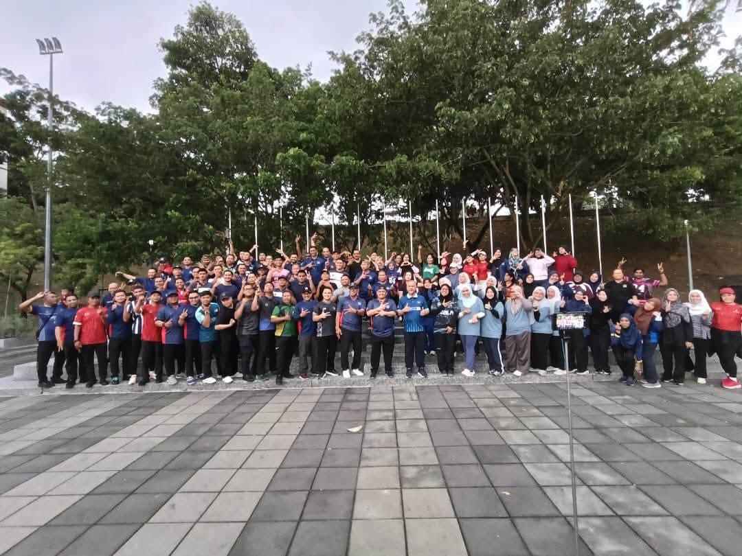 jom sihat & cergas bersama jabatan penguatkuasa, unit integriti & bahagian sekretariat