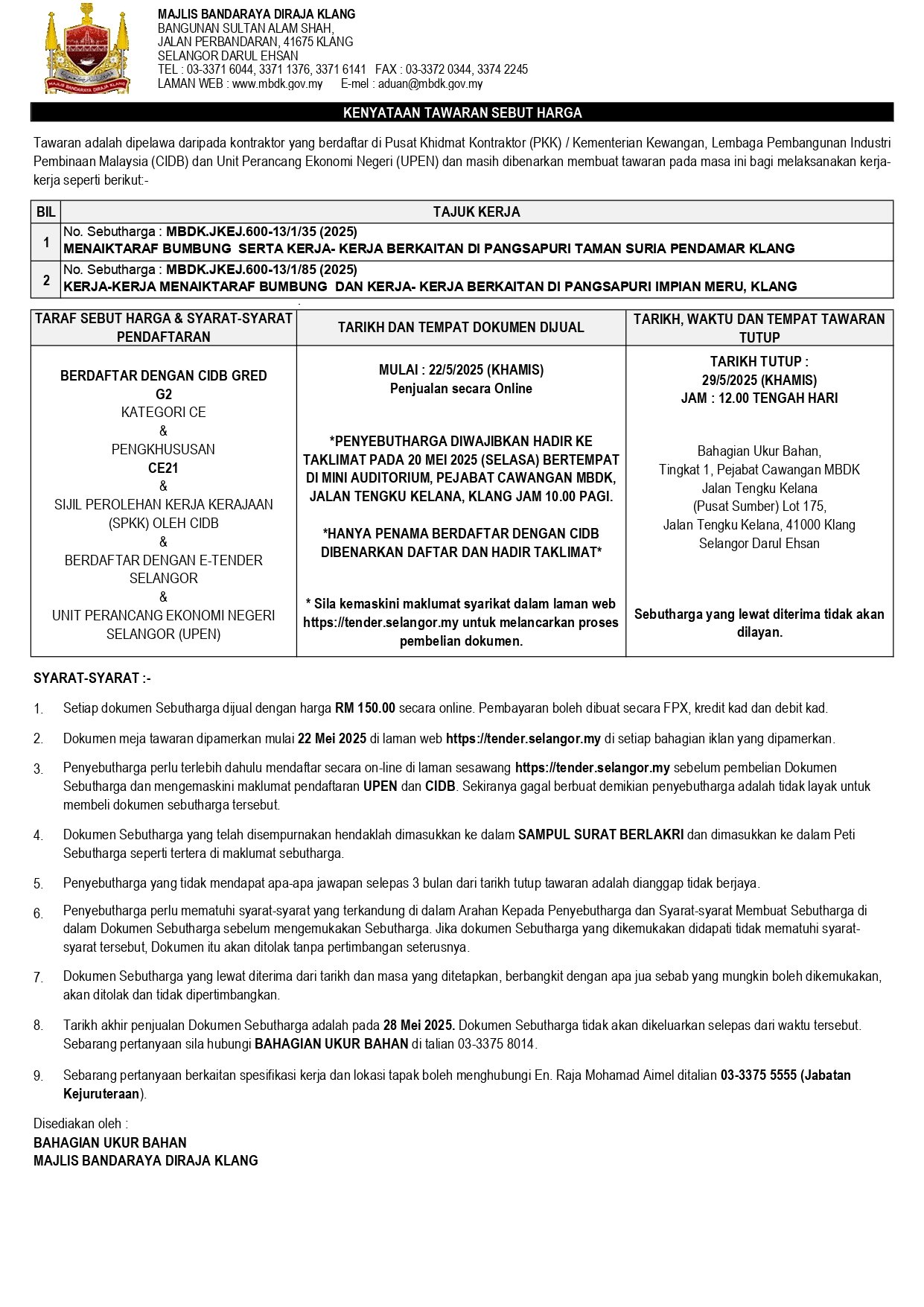 MENAIKTARAF BUMBUNG SERTA KERJA- KERJA BERKAITAN