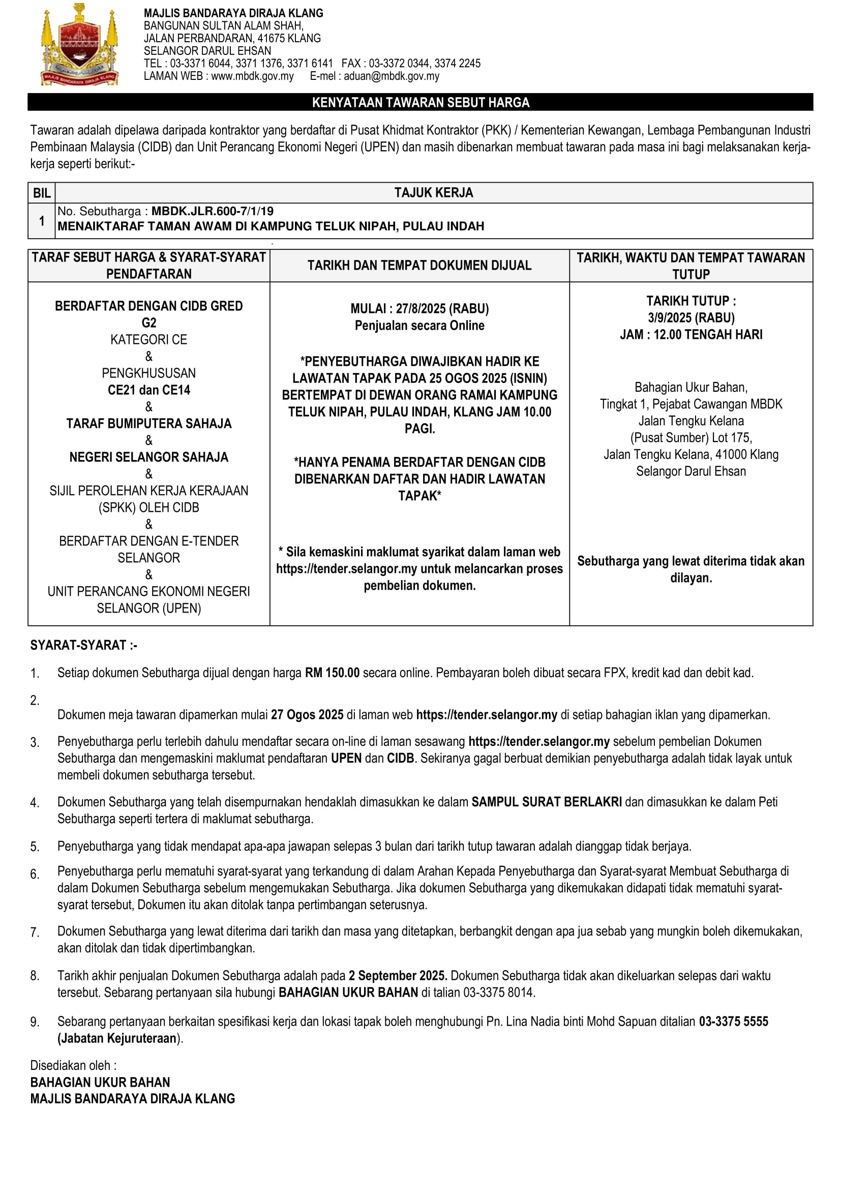 02 MENAIKTARAF TAMAN AWAM DI KAMPUNG TELUK NIPAH, PULAU INDAH
