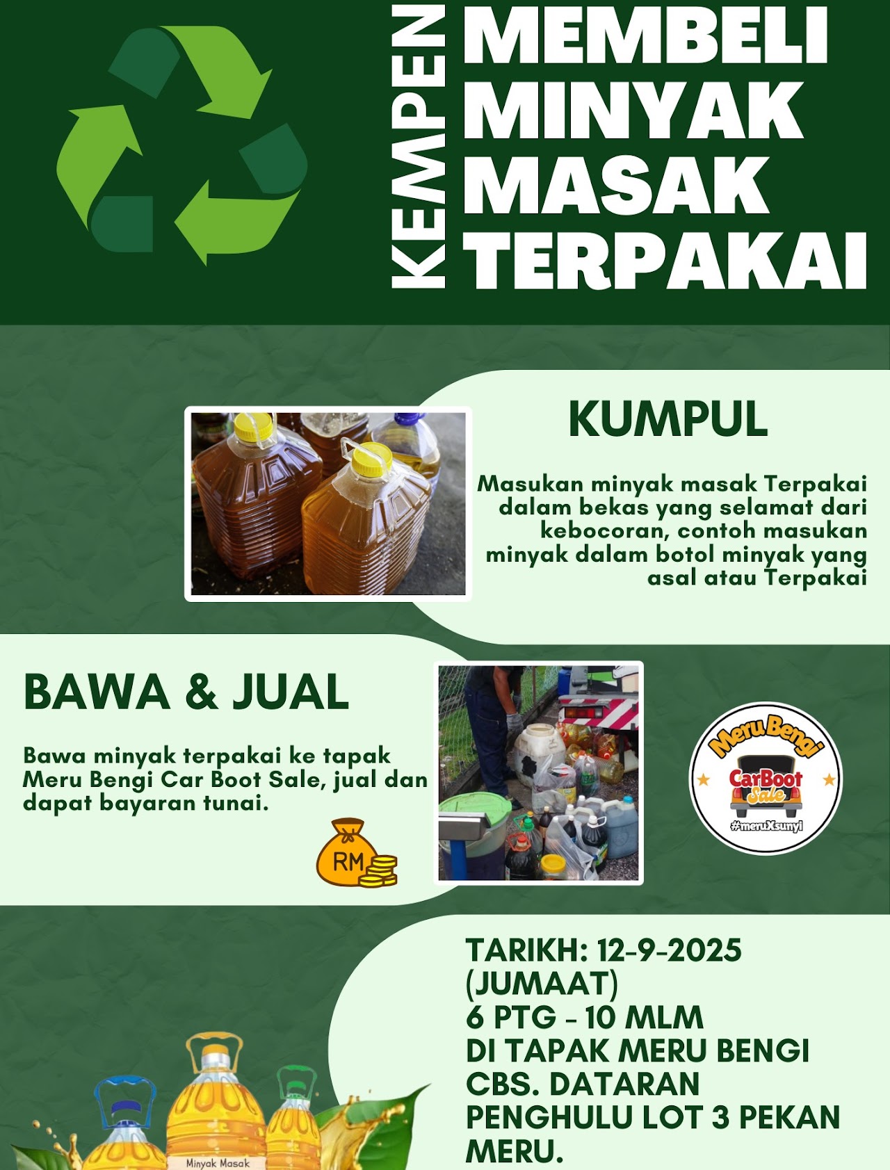 KEMPEN KITAR SEMULA MINYAK MASAK TERPAKAI