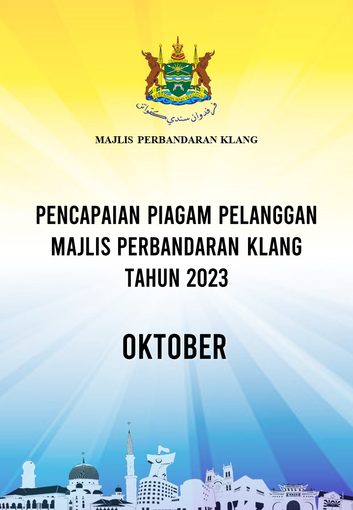 Klang Municipal Council Customer Charter Achievement in October 2023