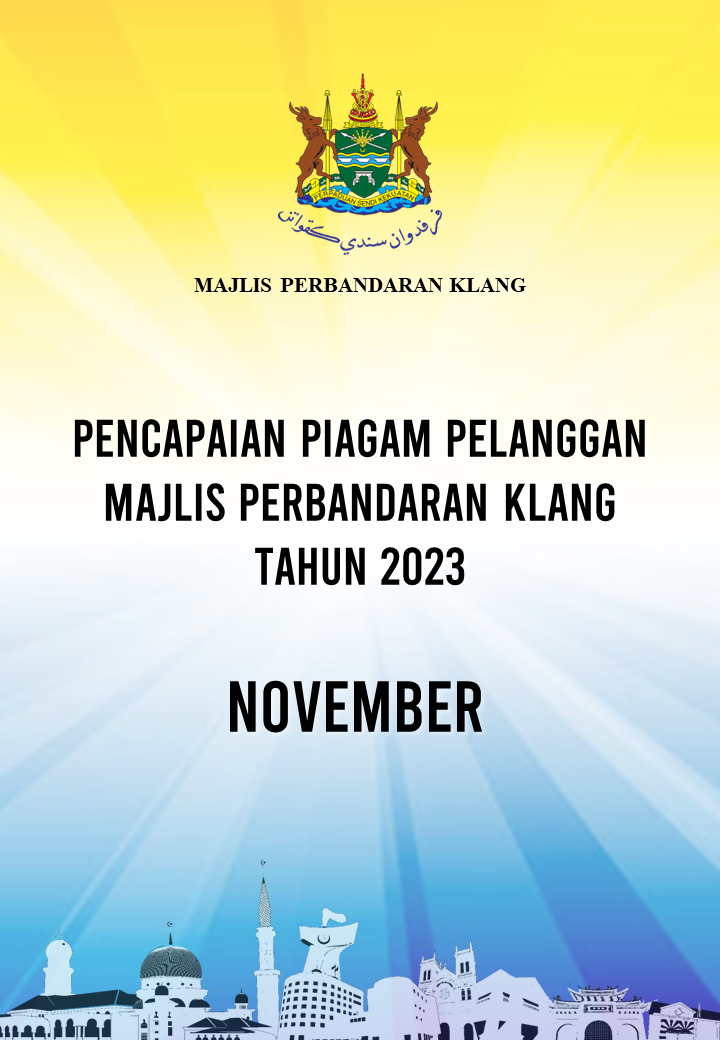 Klang Municipal Council Customer Charter Achievement in November 2023