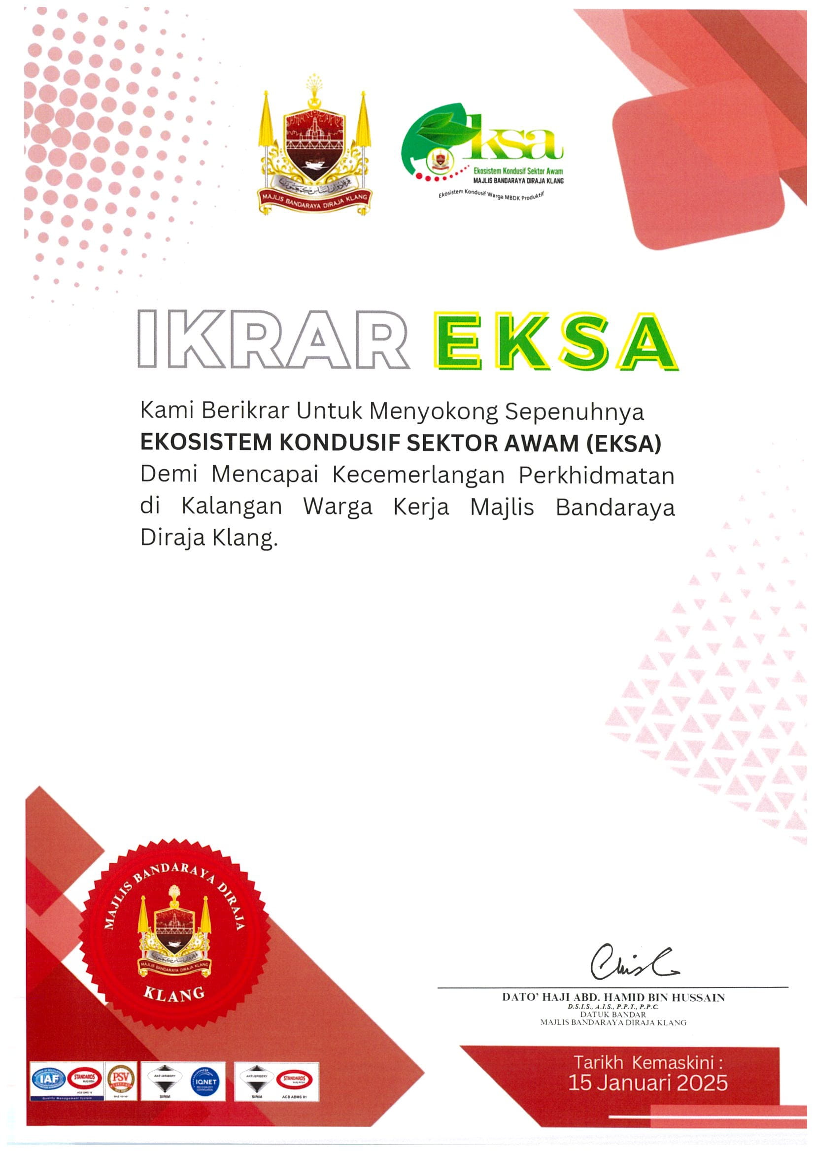 IKRAR EKSA 2025