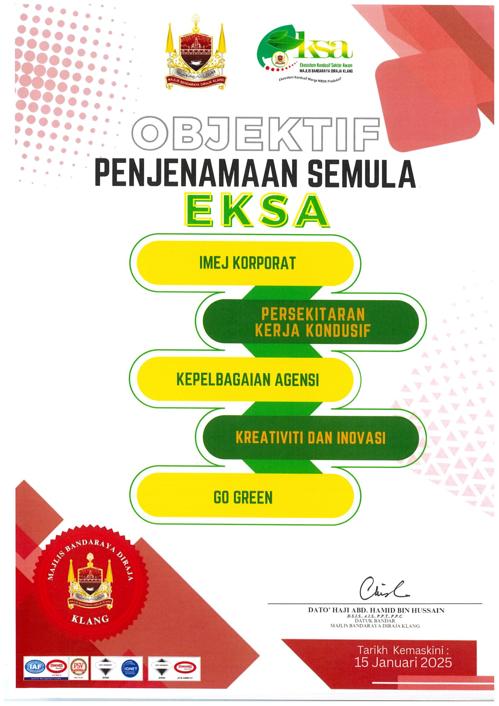 7. OBJEKTIF PENJENAMAAN SEMULA EKSA 2025