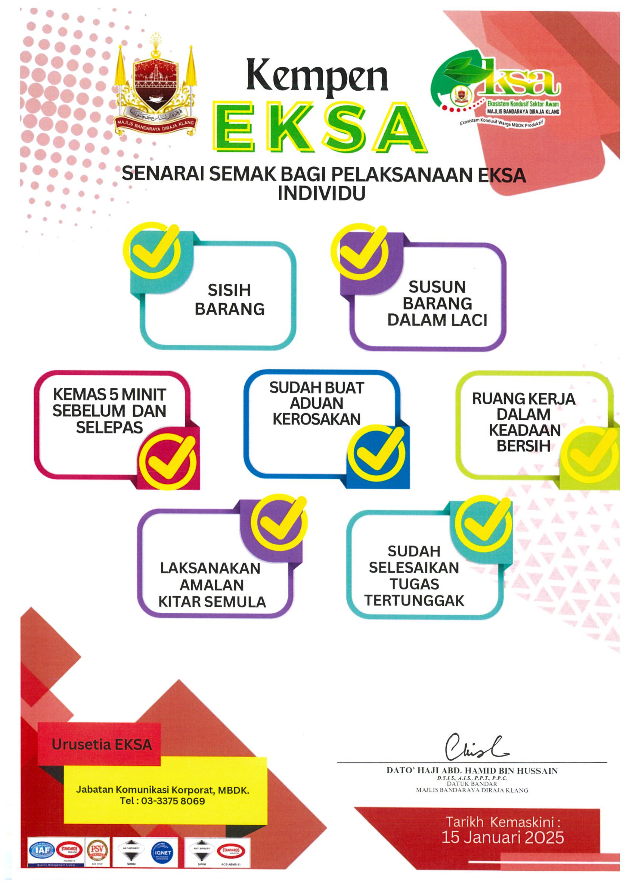 KEMPEN SENARAI SEMAK EKSA