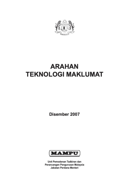 Arahan Teknologi Maklumat MAMPU (terbitan 2007)