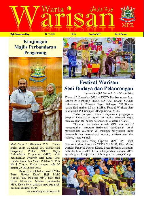 Warta Warisan Jilid 2 Edisi 12 (Disember 2022)