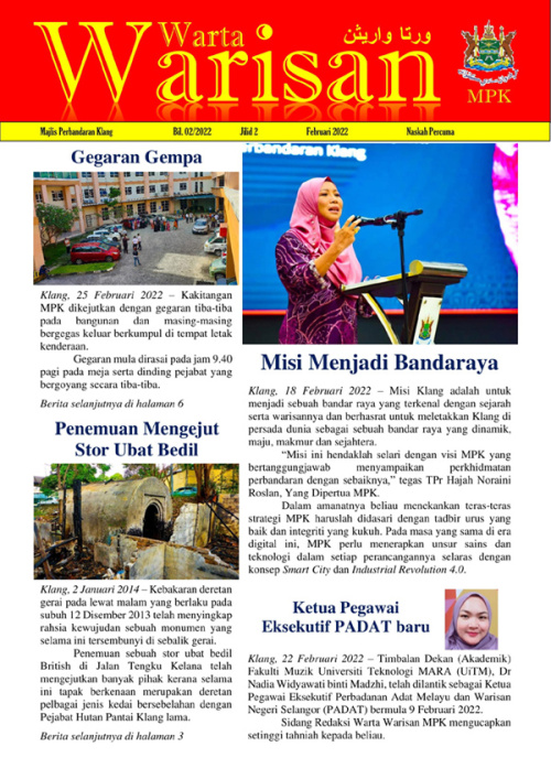 Warta Warisan Jilid 2 Edisi 2 (Februari 2022)