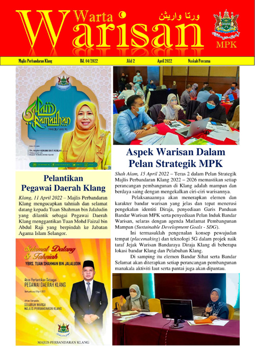 Warta Warisan Jilid 2 Edisi 4 (April 2022)
