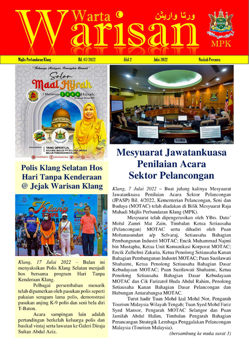 Warta Warisan Jilid 2 Edisi 7 (Julai 2022)