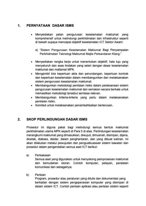 Pernyataan Dasar ISMS