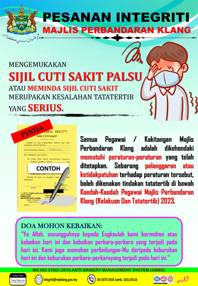 Poster Sijil Cuti Sakit Palsu