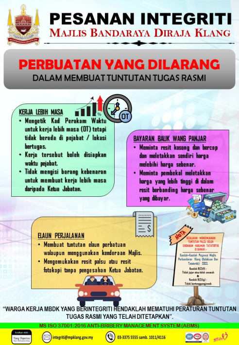 Perbuatan Yang Dilarang Dalam Membuat Tuntutan Tugas Rasmi 