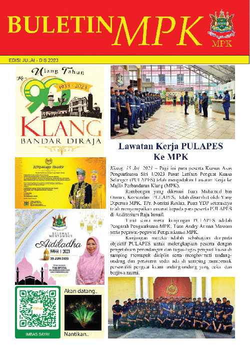 Buletin Majlis Perbandaran Klang Edisi Julai - Disember 2023