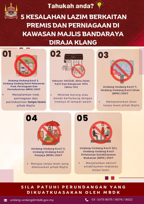 5 Kesalahan Lazim berkaitan premis dan perniagaan