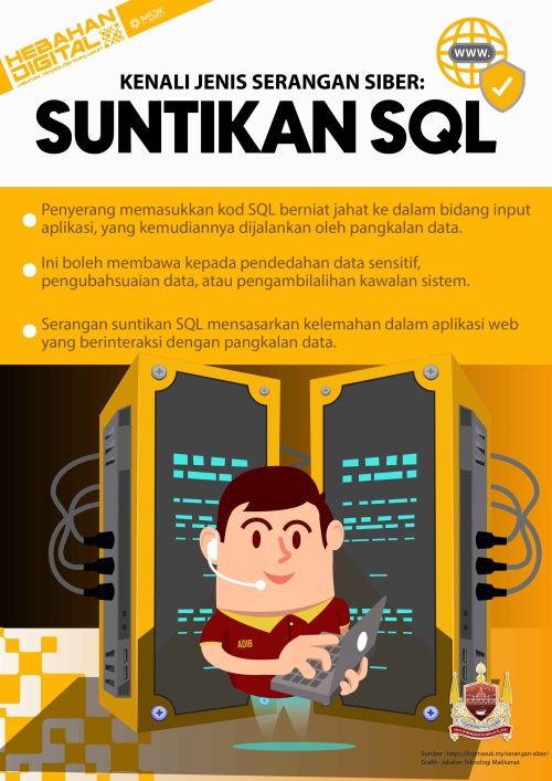 KENALI JENIS SERANGAN SIBER : SUNTIKAN SQL