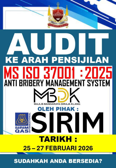 AUDIT KE ARAH PENSIJILAN MS ISO 37001  2025 ANTI BRIBERY MANAGEMENT SYSTEM