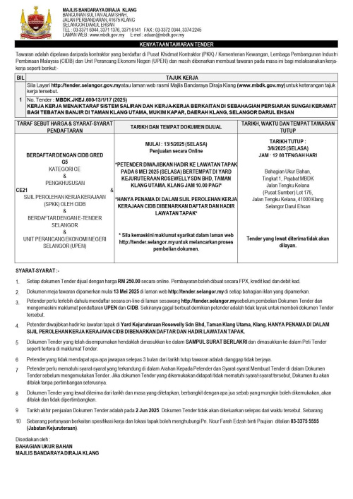 KERJA KERJA MENAIKTARAF SISTEM SALIRAN DAN KERJA-KERJA BERKAITAN DI SEBAHAGIAN PERSIARAN.jpg 