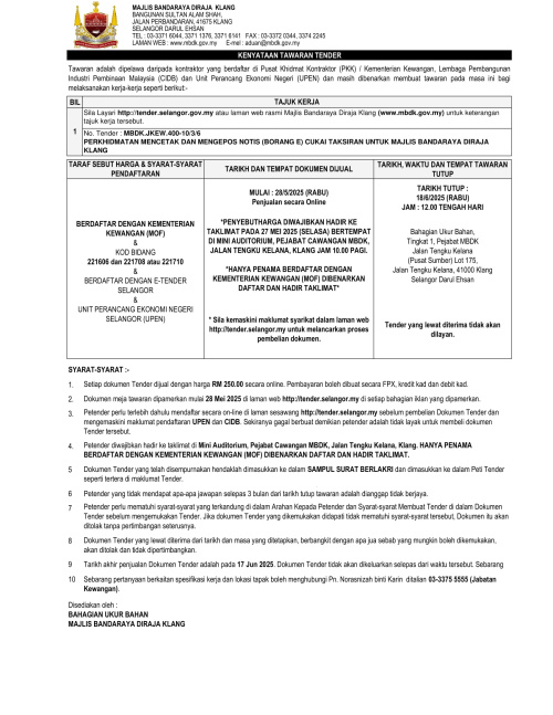 RALAT - PERKHIDMATAN MENCETAK DAN MENGEPOS NOTIS