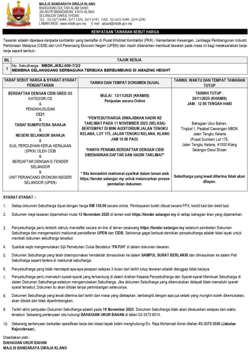 MEMBINA GELANGGANG SERBAGUNA TERBUKA BERBUMBUNG DI AMAZING HEIGHT