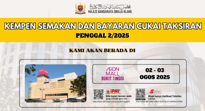 KEMPEN SEMAKAN DAN BAYARAN CUKAI TAKSRIAN PENGGAL 2/2025 DI PASARAYA AEON MALL, BUKIT TINGGI