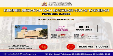 	KEMPEN SEMAKAN DAN BAYARAN CUKAI TAKSRIAN PENGGAL 2/2025 DI PASARAYA AEON MALL, BUKIT TINGGI