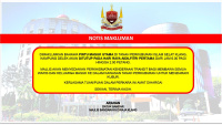 NOTIS PEMBERITAHUAN PENUTUPAN SEMENTARA PINTU MASUK UTAMA DI TANAH PERKUBURAN ISLAM SELAT KLANG, KAMPUNG DELEK
