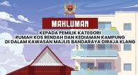MAKLUMAN KEPADA PEMILIK KATEGORI RUMAH KOS RENDAH & KEDIAMAN KAMPUNG DI DALAM KAWASAN MBDK