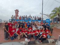 100 individuals participated in the Tanjung Harapan Beach cleaning program