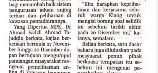 Keratan Akhbar 7 Disember 2020
